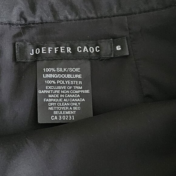 Joeffer Caoc Skirt Womens 6 Black Silk Mesh Balloon Shell Lined Midi Fairy FLAWS - Picture 3 of 16